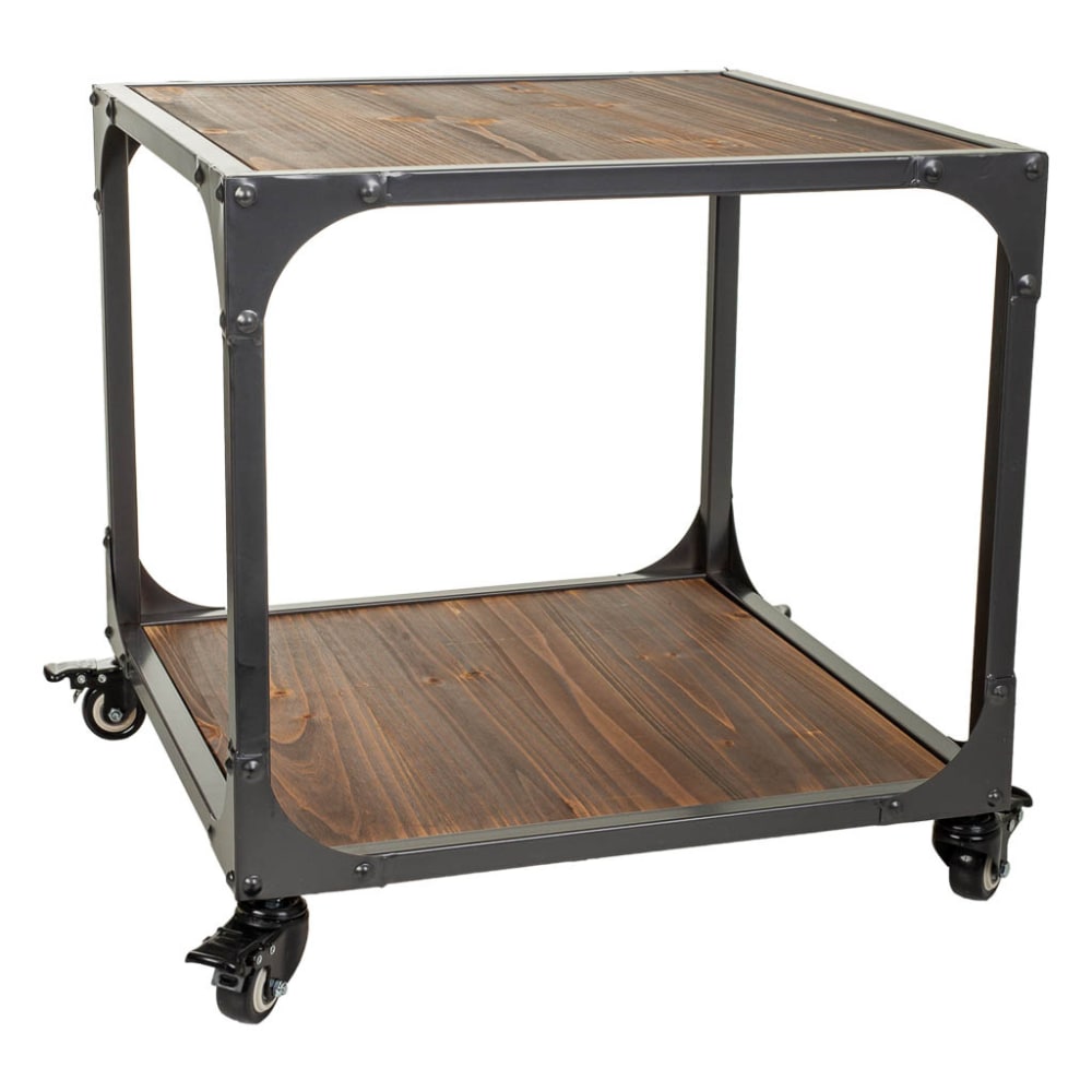 table en métal et bois