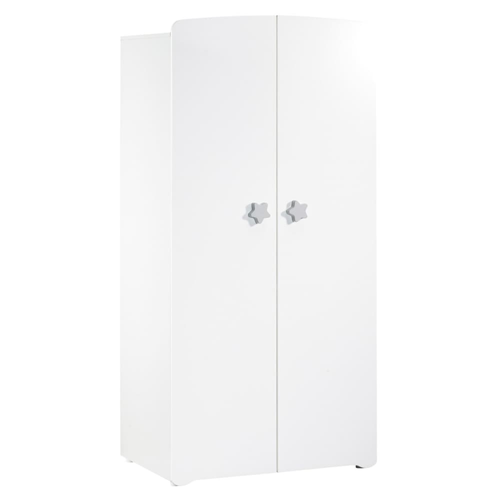 Armoire+2+portes+New+Basic+Boutons+etoile+gris