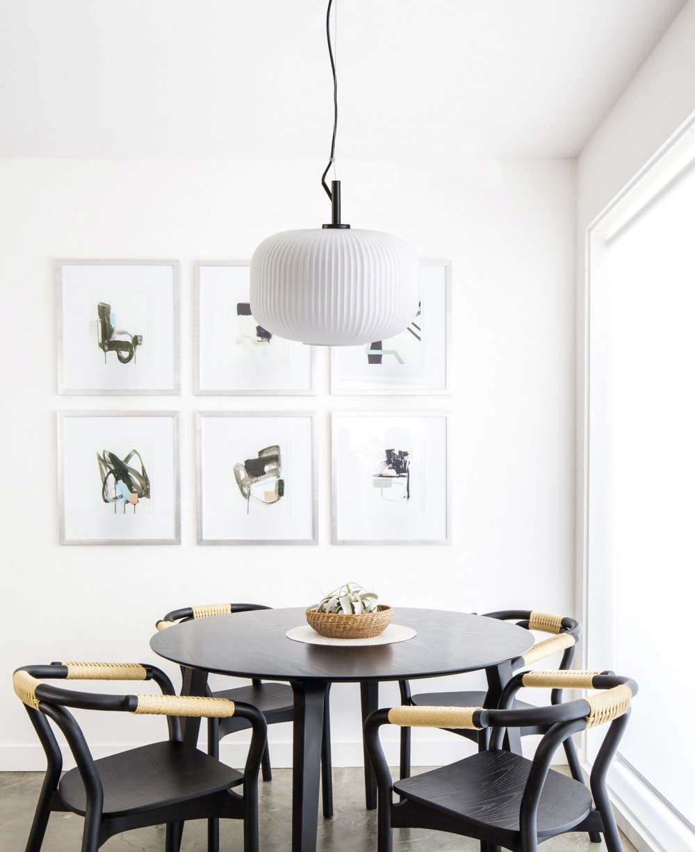 Lámpara colgante Isla cristal blanco mate E27 Ø35 cm - Maisons du Monde