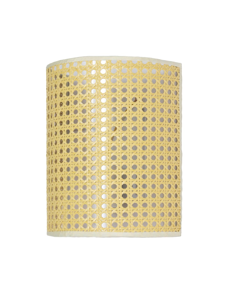 Aplique de pared de fibra sintética efecto ratán beige E27