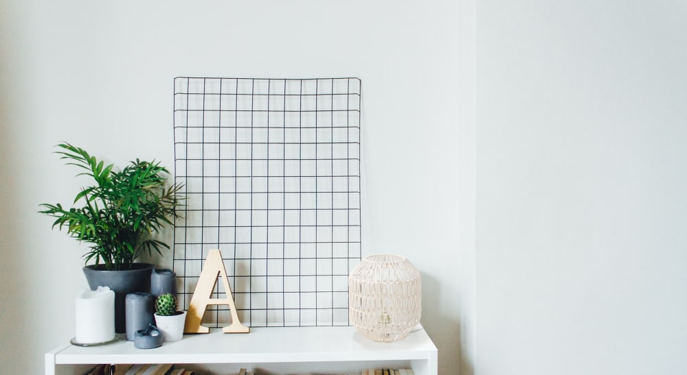 Lámpara de mesa cuerda blanca y metal negro E27 32 cm - Maisons du Monde