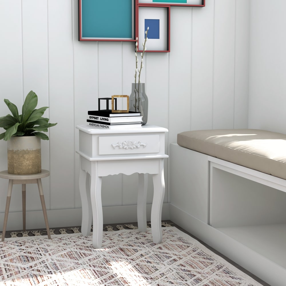 Mesita de noche 40x35x60 cm blanco - Maisons du Monde