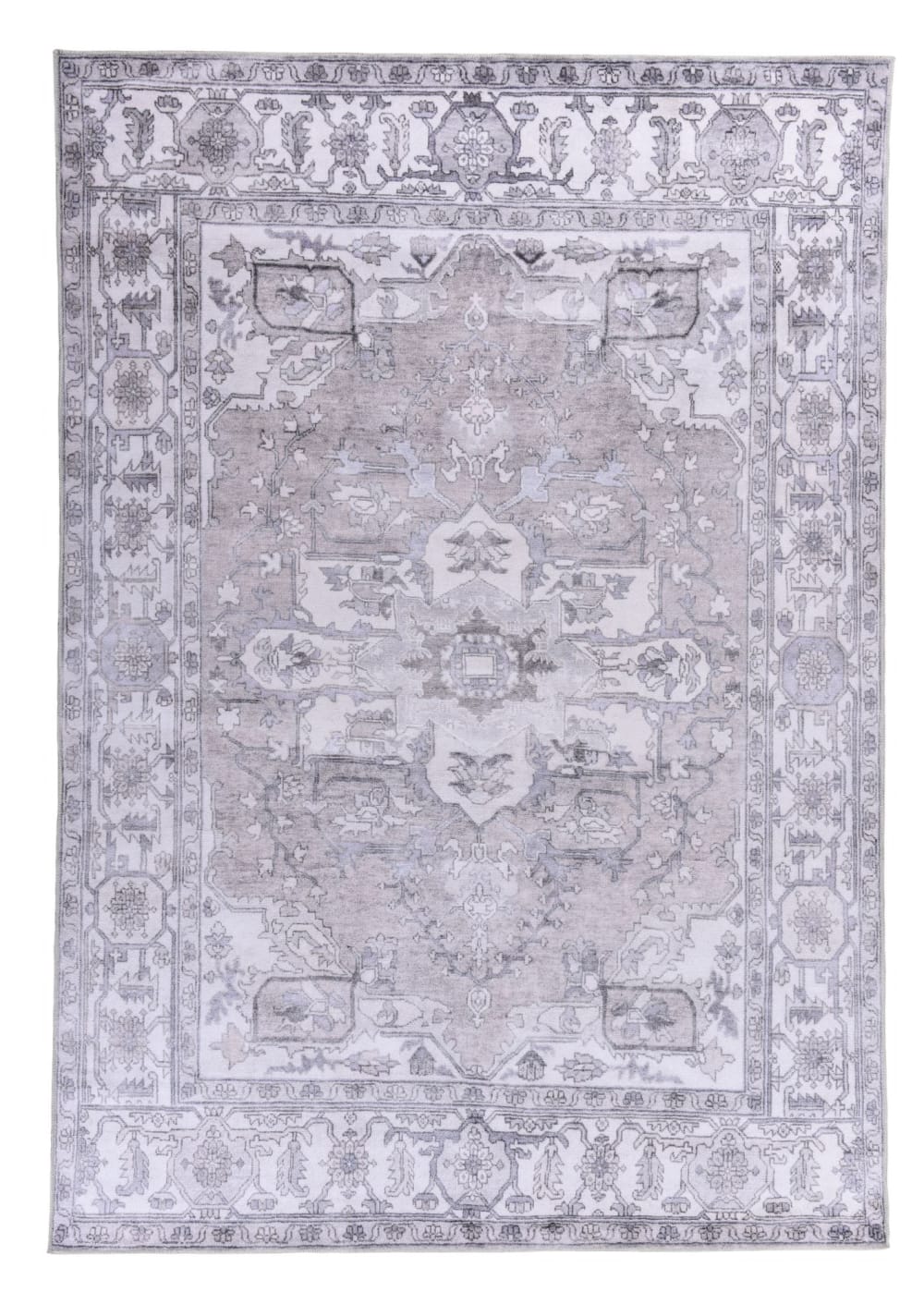 Alfombra de poliéster tejida a máquina - beige - 70x140 cm