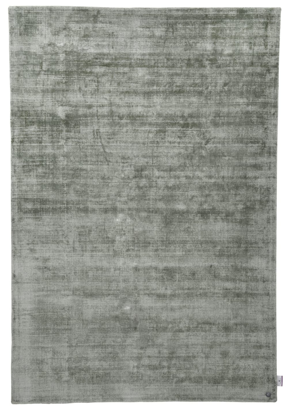 Alfombra de viscosa tejida a mano - verde - 65x135 cm