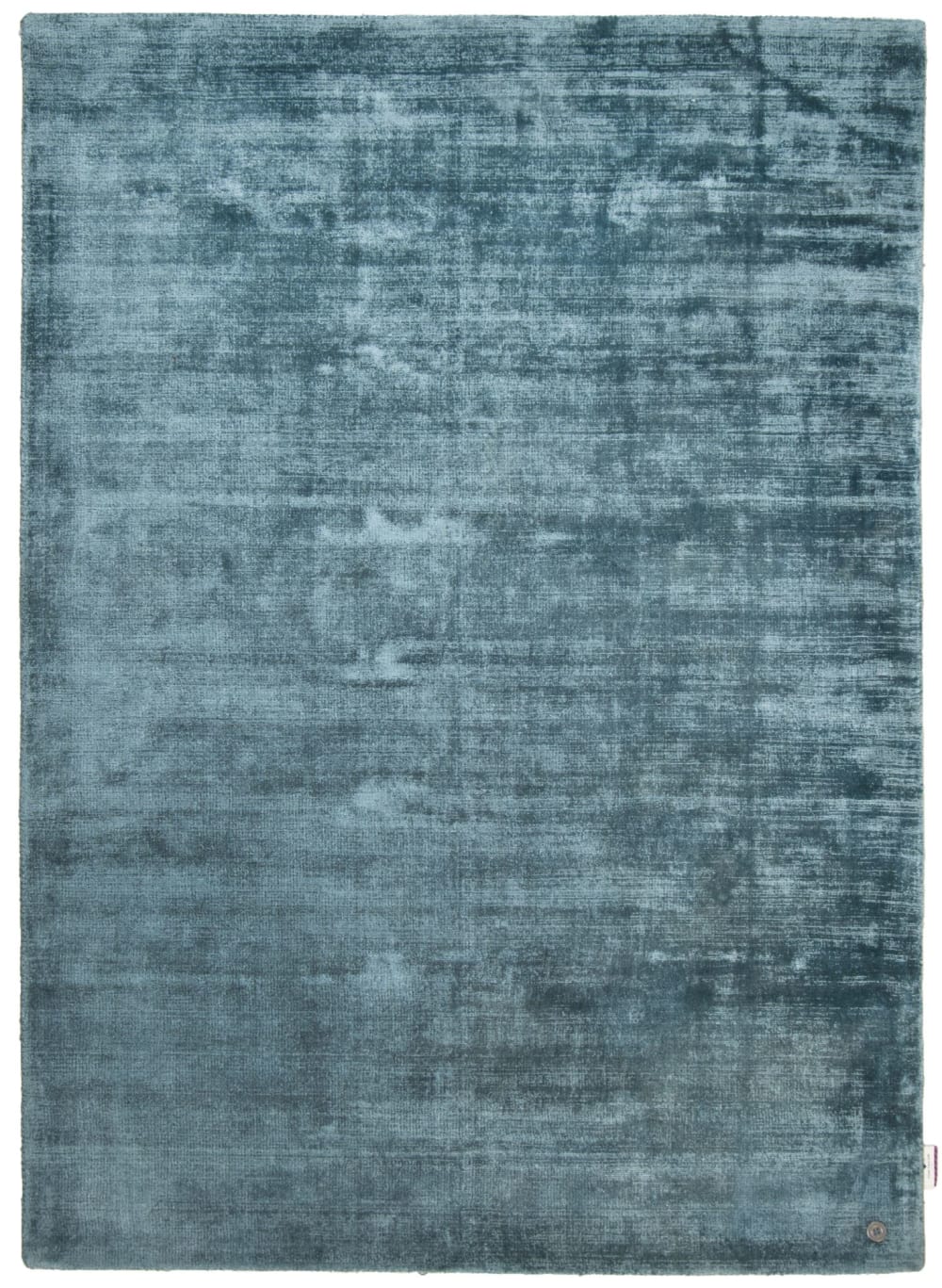 Tom Tailor Tapis élégant doux et brillant en viscose Aqua 190x290 style contemporain Bleu