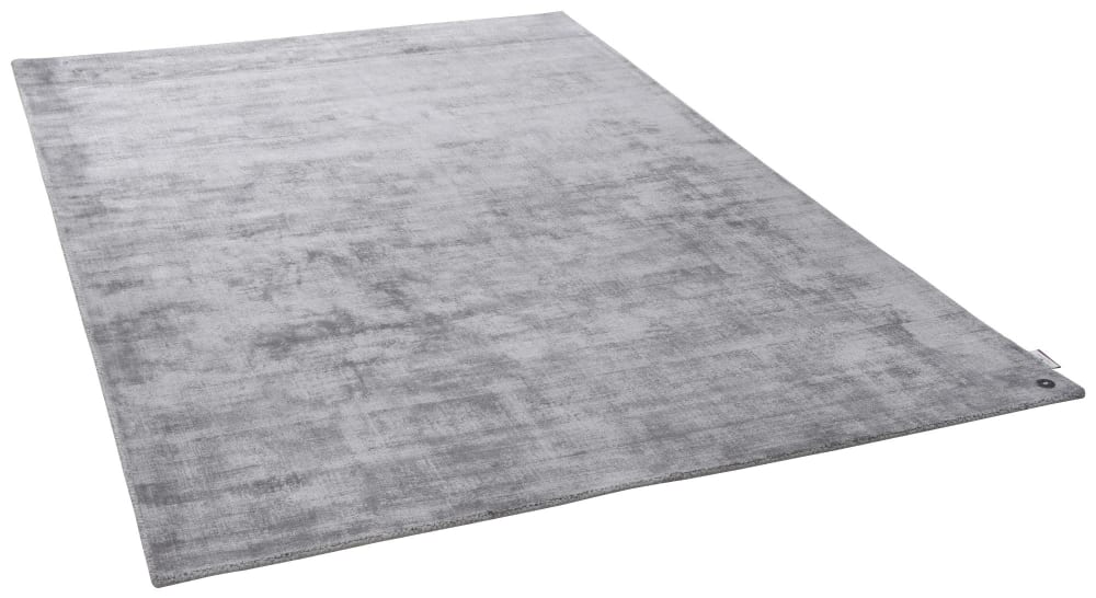 Tapis élégant doux et brillant en viscose Gris 65x135 — vue 4