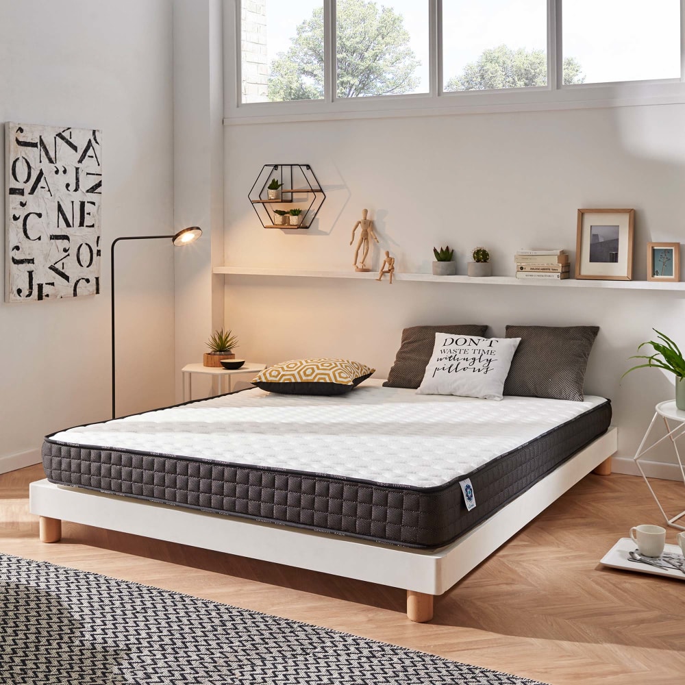 Matelas 140x190 cm - Mousse mémoire de forme HR, Blue Latex, 21 cm - Maisons du Monde