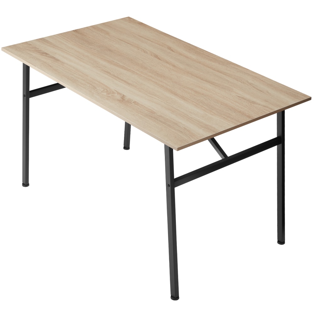 Table de salle à manger industrielle effet bois clair
