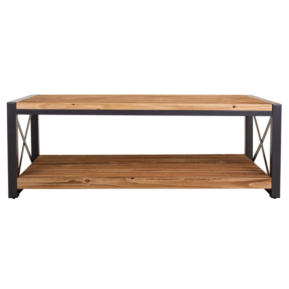 Mesa auxiliar de metal y madera - Maisons du Monde
