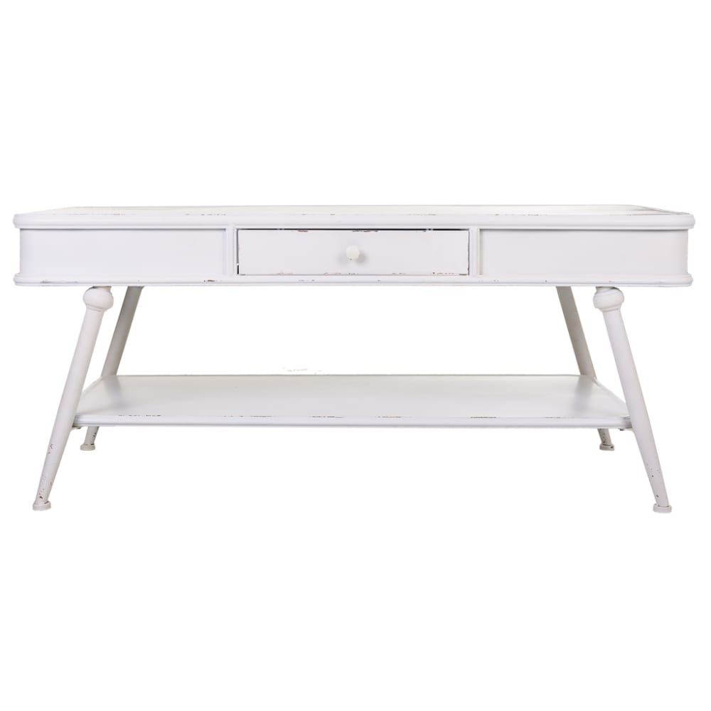 Couchtisch aus Metall, 120x60x53, weiß - Maisons Du Monde