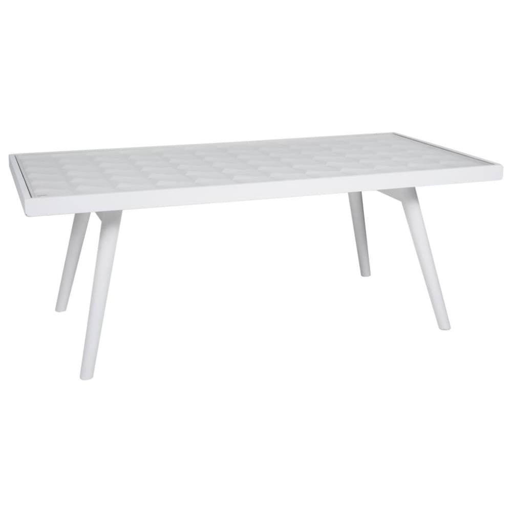 Mesa auxiliar de madera lacado blanco 125x65x48