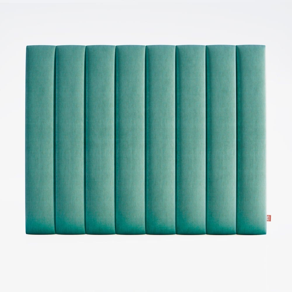 Tête de lit tapissée turquoise nordique – lit 160 – 170x125 cm