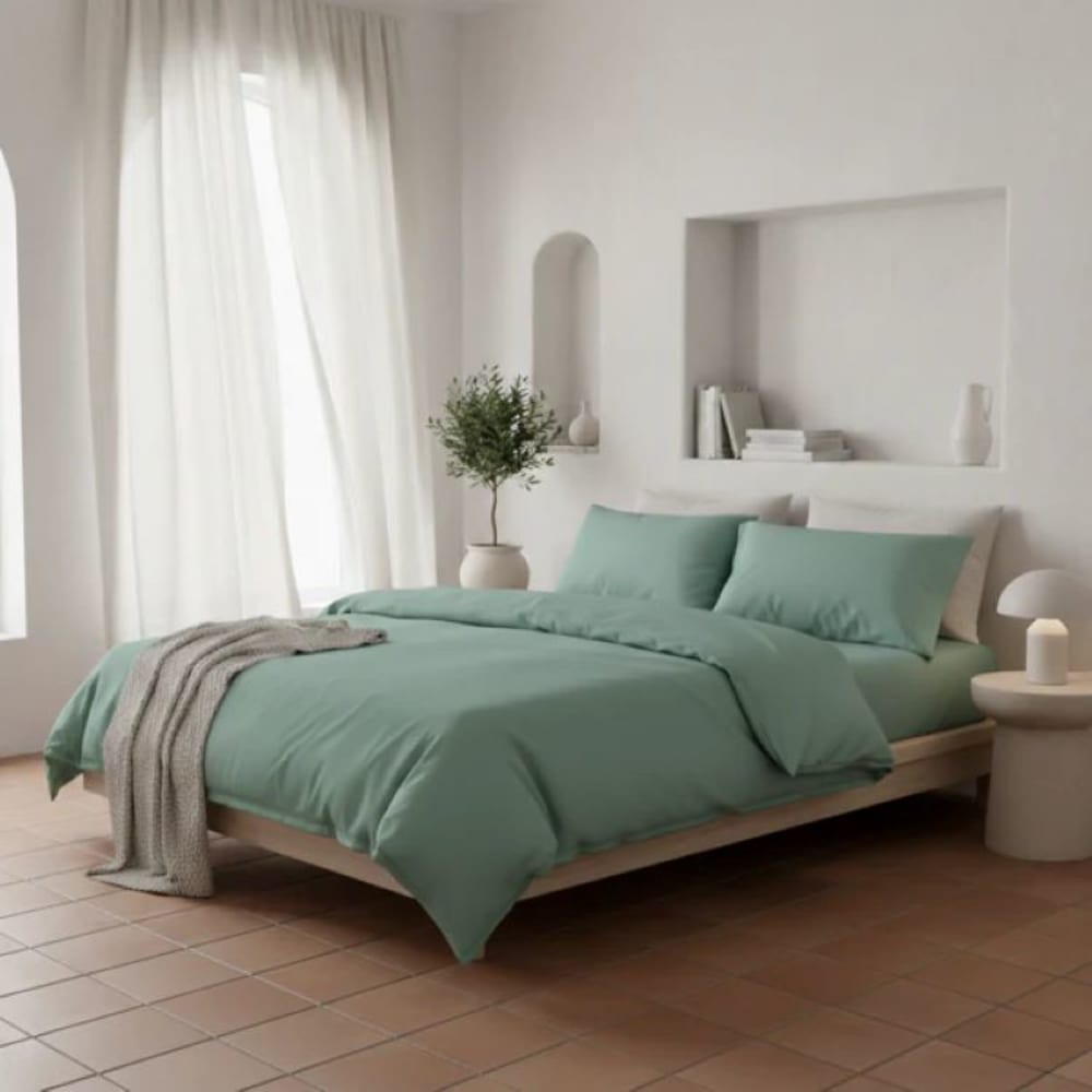 Housse de couette vert