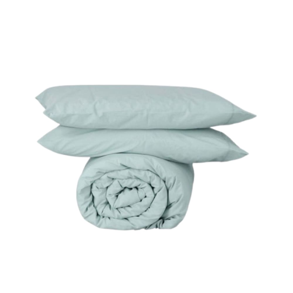 Housse de couette vert d’eau 200x190/200 - coton bio premium — vue 3