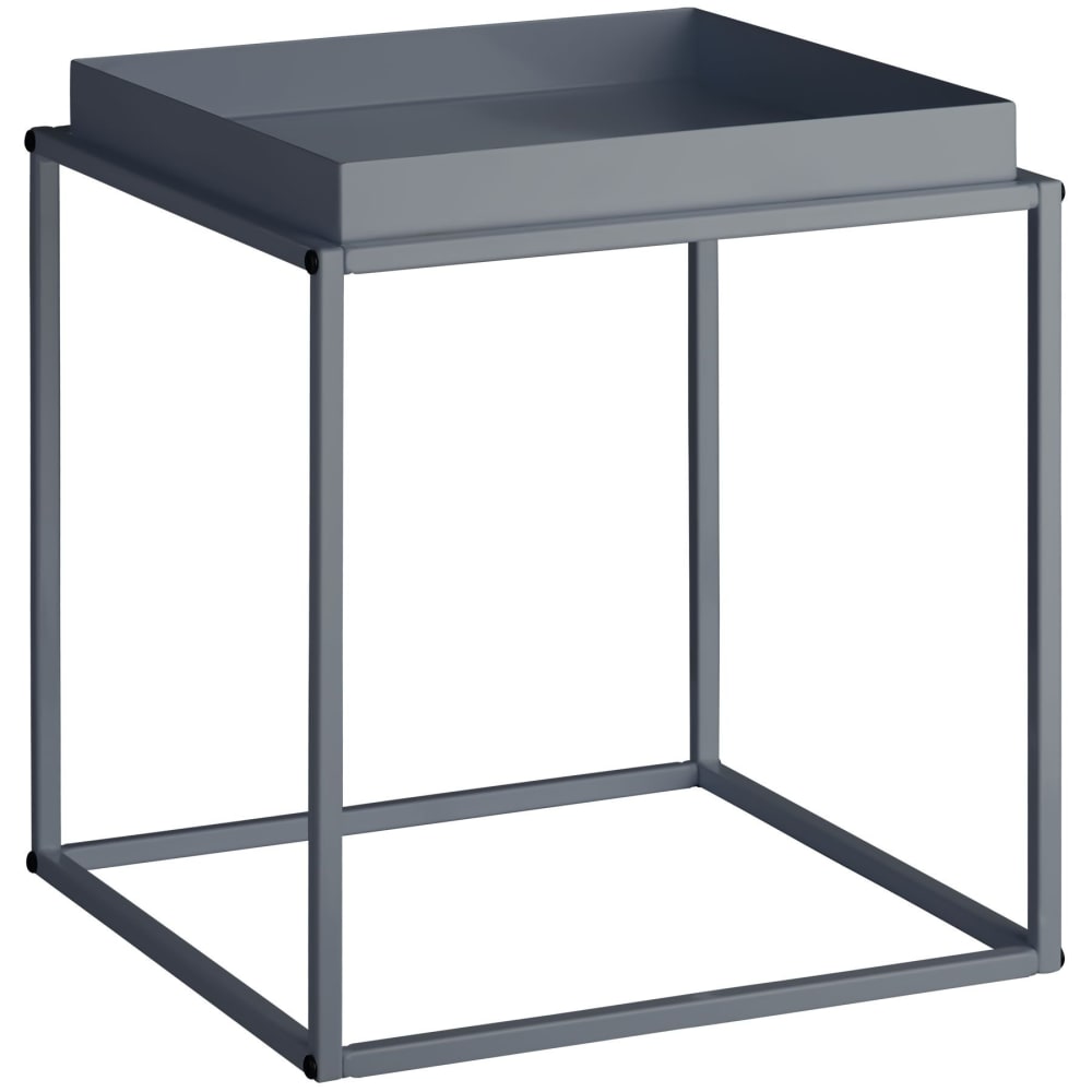 Table d'appoint en acier 40 x 40 x 44 cm gris foncé