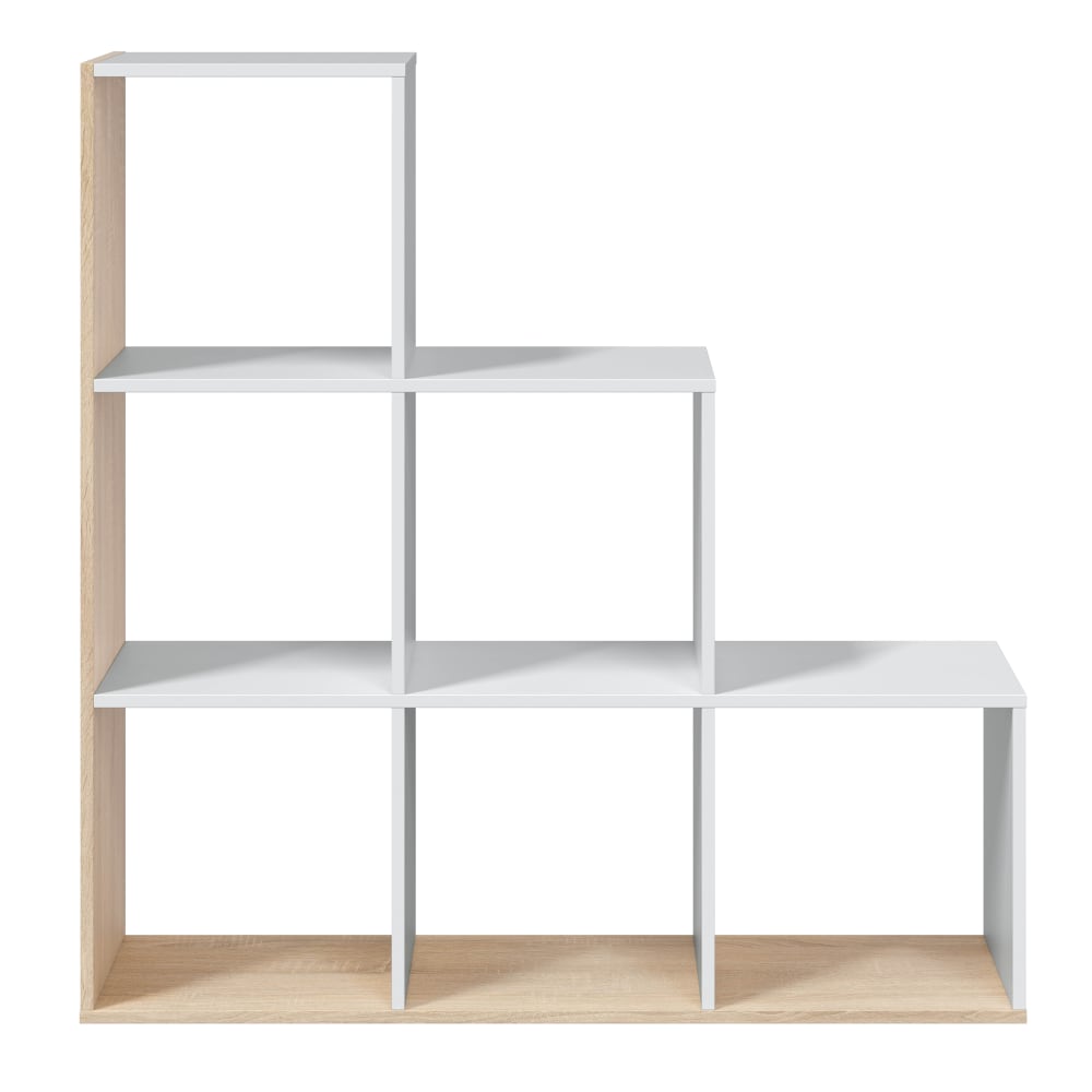 Étagère bibliothèque couleur blanc/chêne,  salle à manger ou Bureau