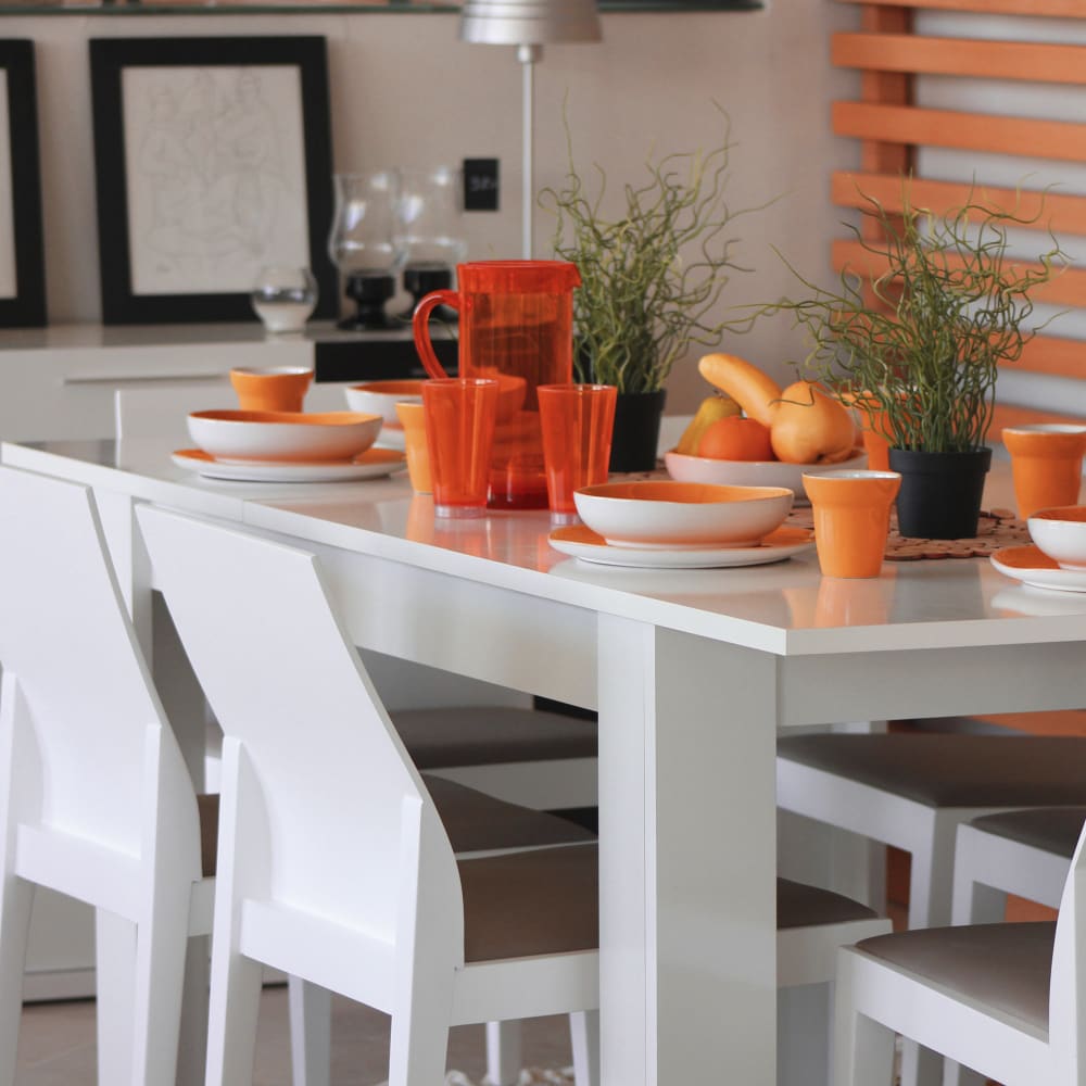Mesa extensible color blanco 140/190 (ancho) 90 (profundo) 78 (altura) - Maisons du Monde