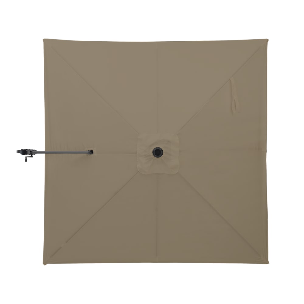 Parasol déporté inclinable marron 3x3m