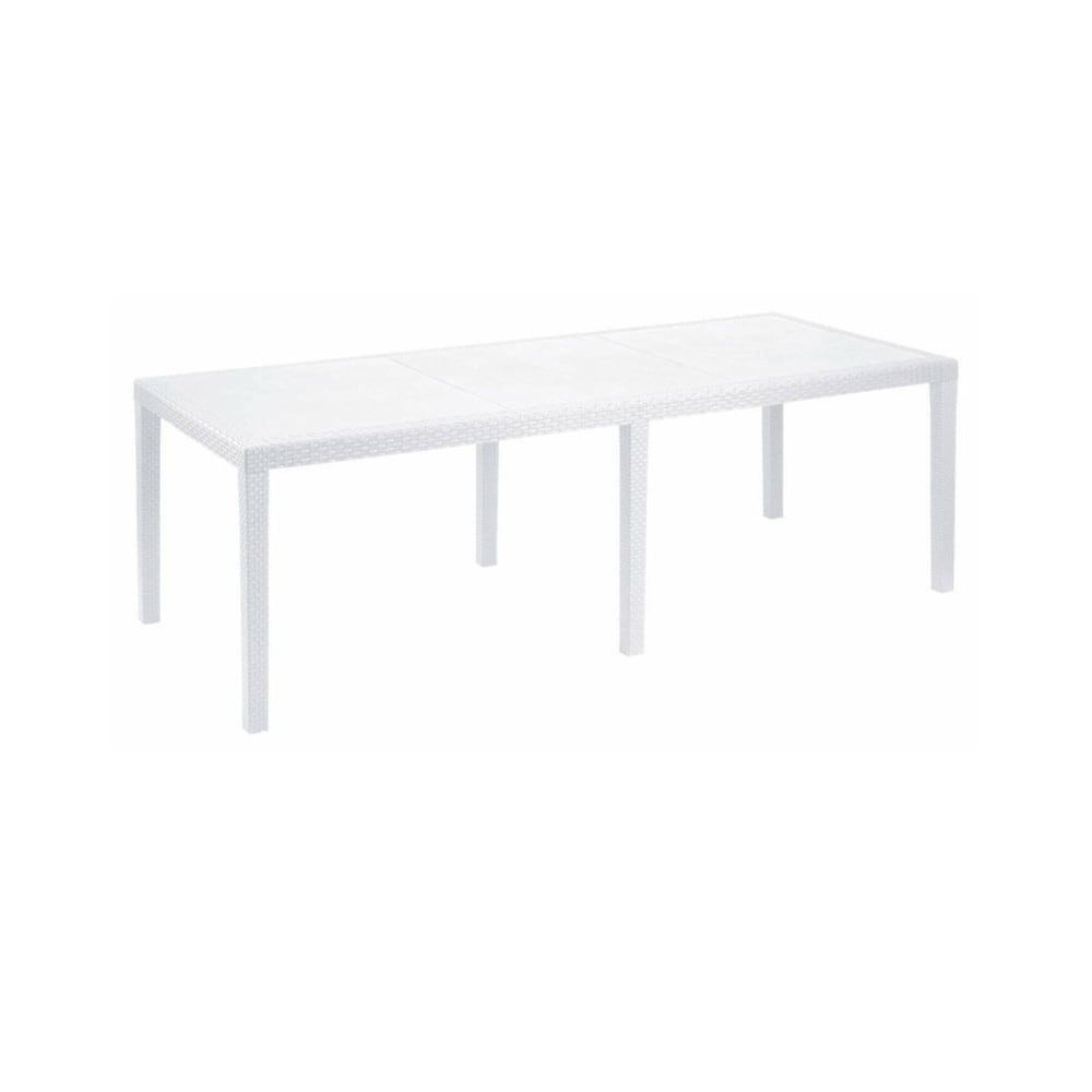 Dmora Weißer Außentisch 150x90h72 cm style modern Weiß Pp - Polypropylen