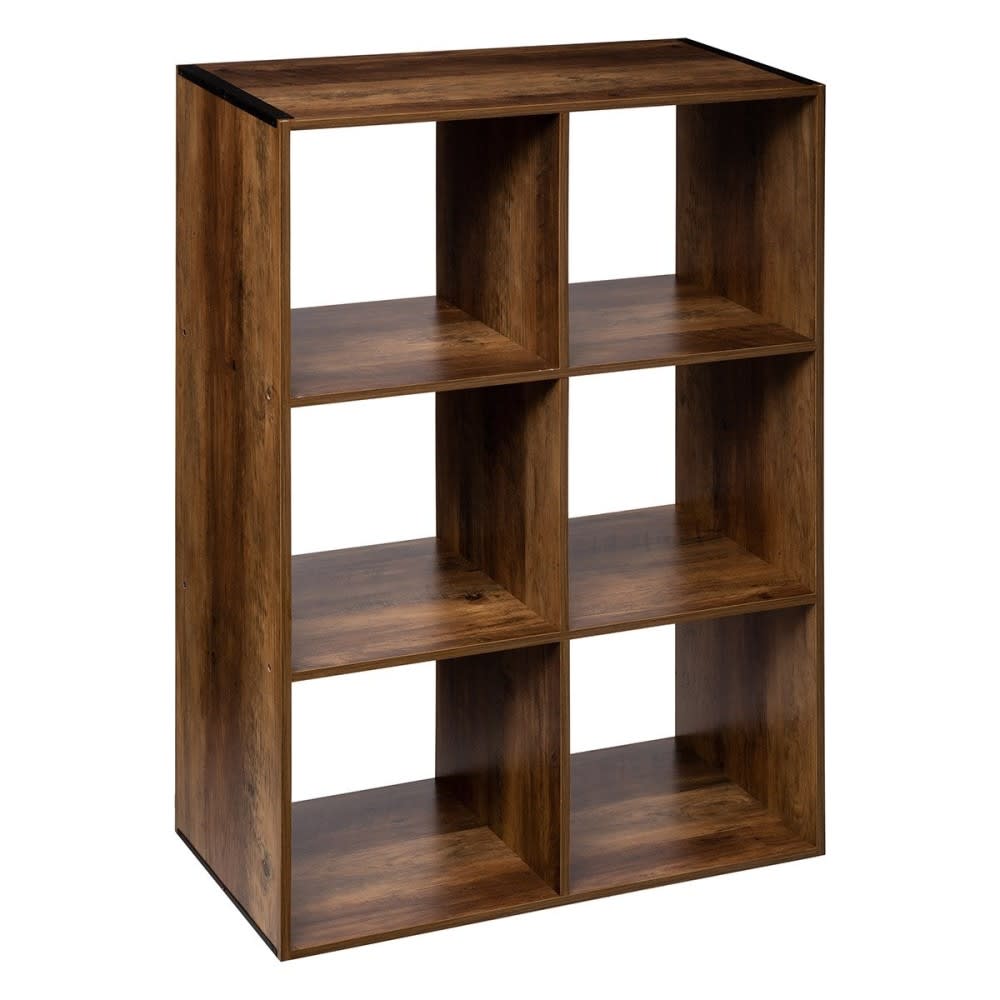 Étagère bois 6 cases