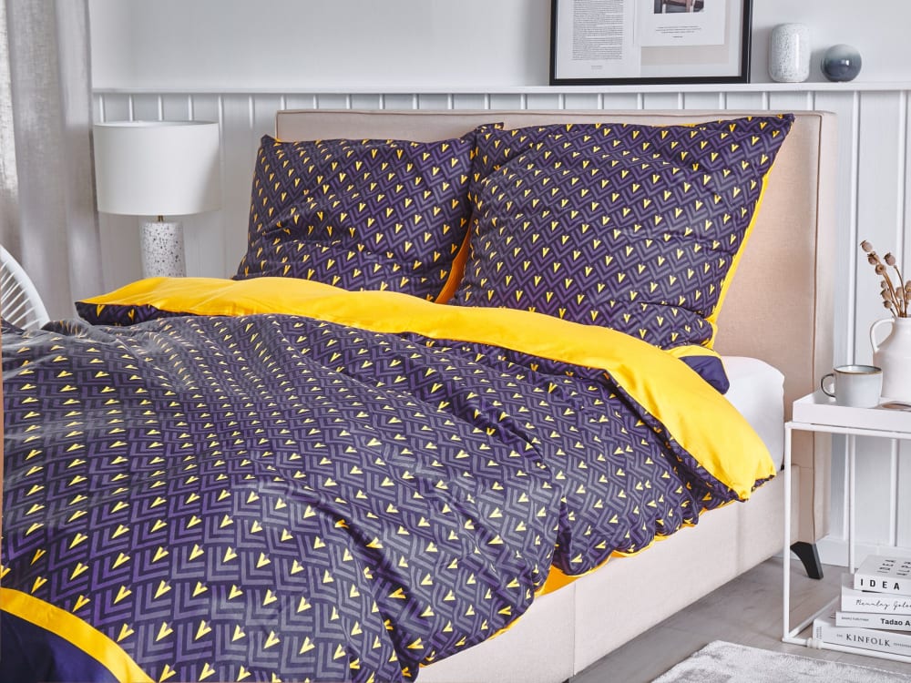 BettwäSche-Set Baumwollsatin 155 X 220 Cm Blau