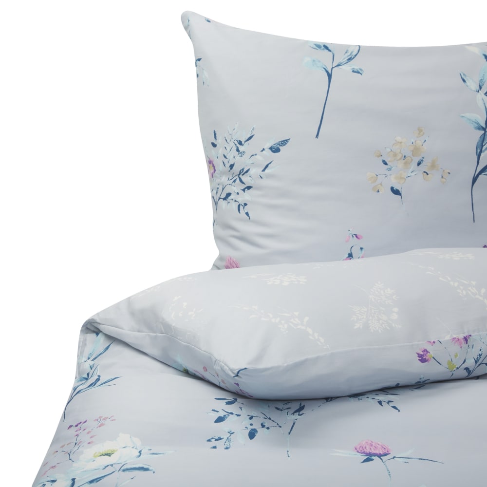 Bettwäsche-Set Baumwollsatin 220 x 240 cm Hellblau - Maisons Du