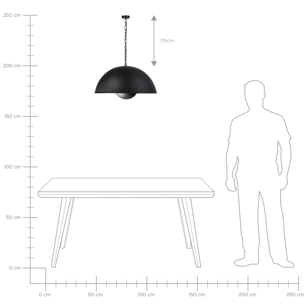 Suspension d’intérieur métal noir — vue 4