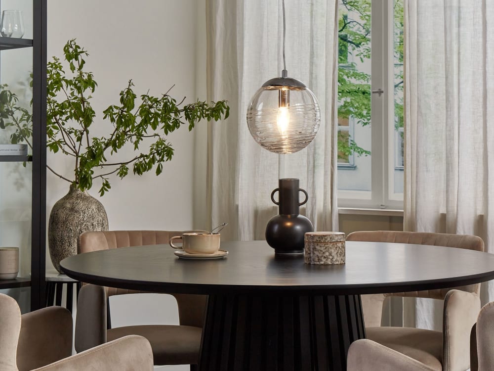 Suspension d’intérieur verre transparent