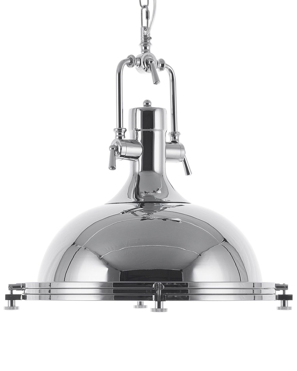 Beliani Pendelleuchten aus Metall 94cm, silber style industrial - Metall