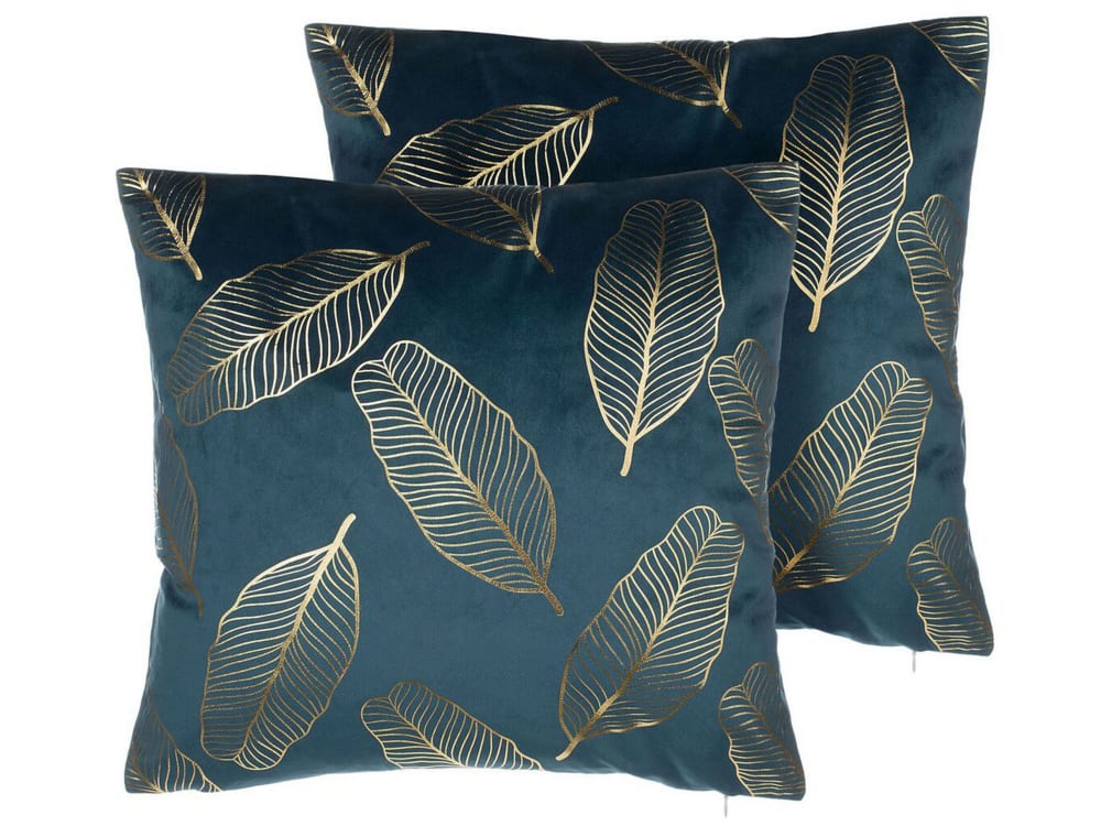 Dekokissen 2Er Set Aus Stoff, Blau
