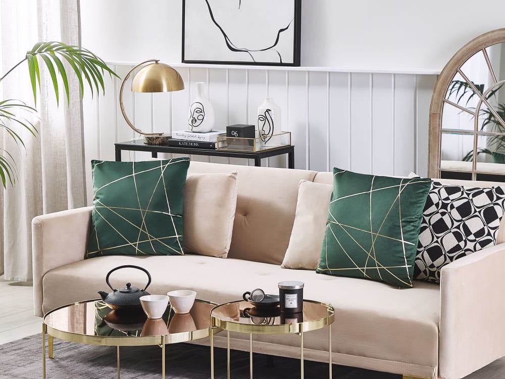 Dekokissen 2er Set aus Stoff, grün - Maisons Du Monde