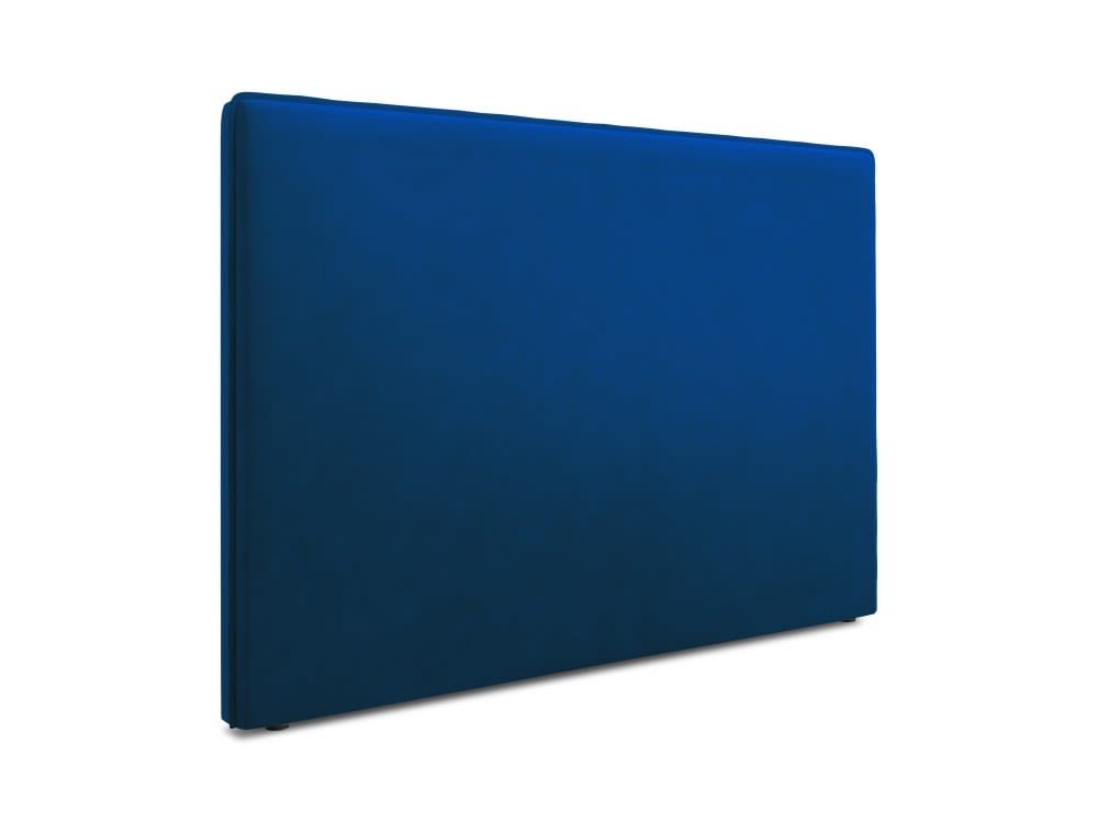 Tête de lit en velours bleu roi 120x160x10