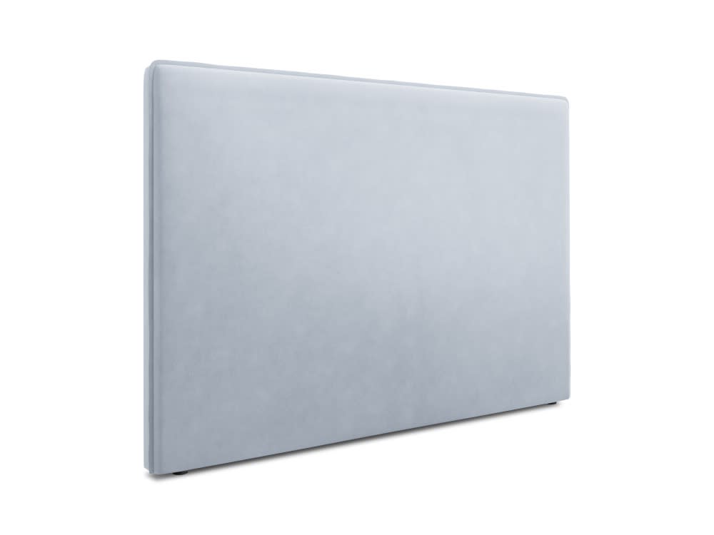 Tête de lit en velours bleu clair 120x180x10