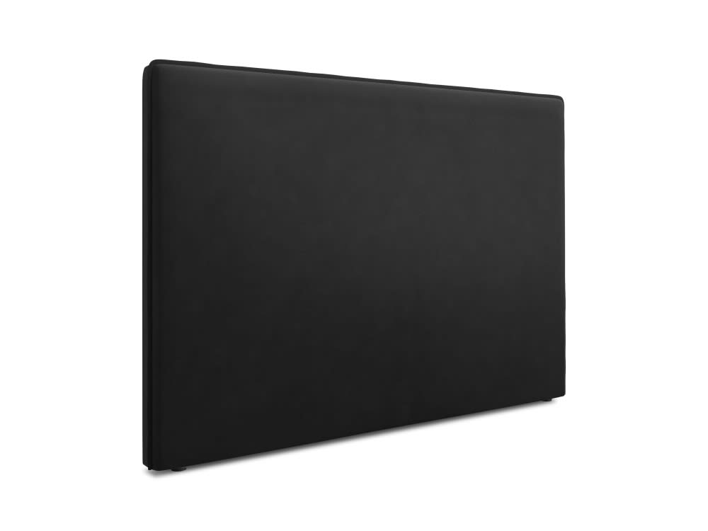 Tête de lit en velours noir 120x180x10