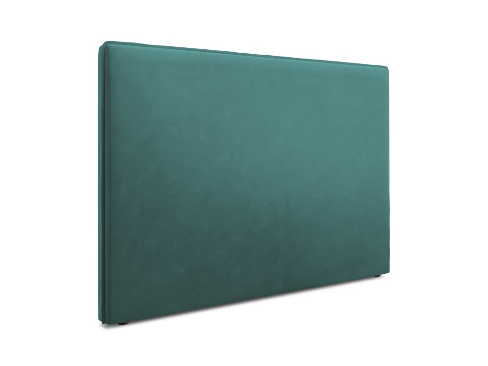 Tête de lit en velours pétrole 120x180x10