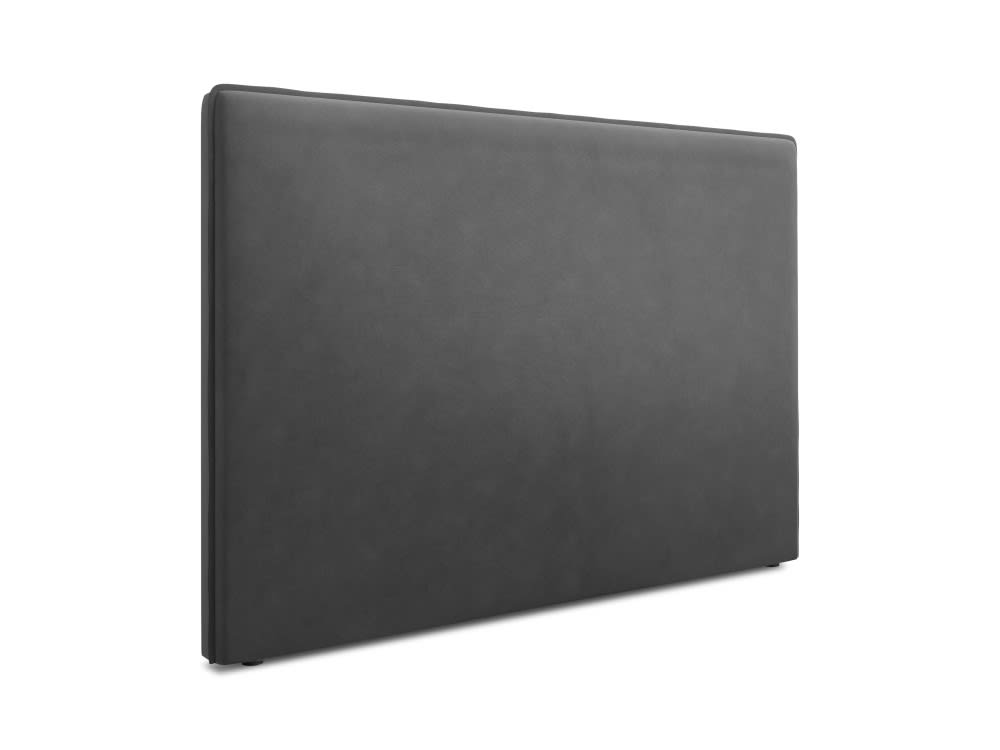 Tête de lit en velours gris foncé 120x180x10