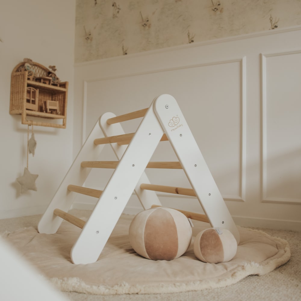 Échelle en bois Montessori blanc (MeowBaby) - Image 3
