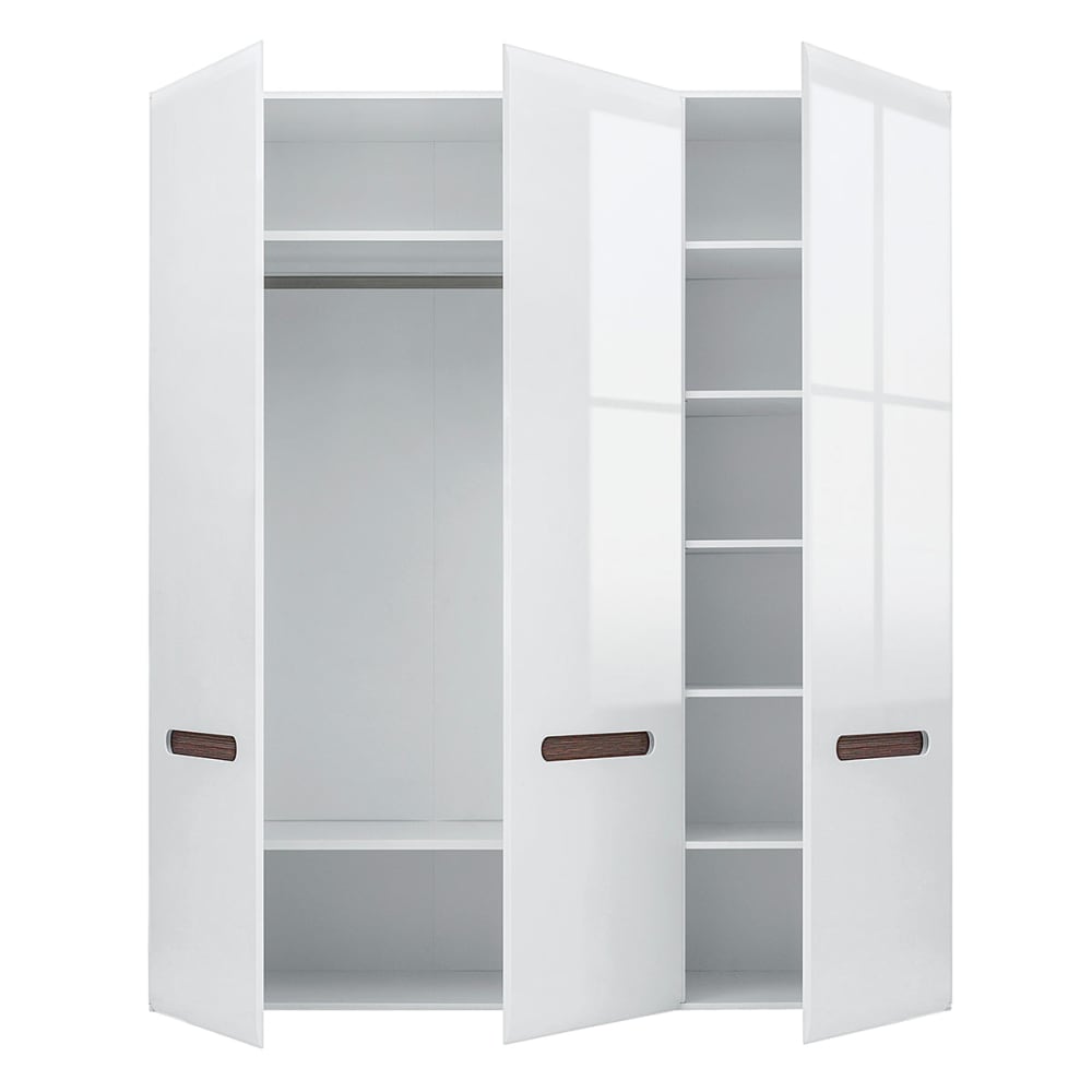 Armoire 3 portes laqué et bois panneaux mdf blanc - Maisons du Monde