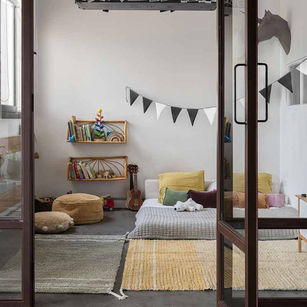 Tapis lavable en coton jaune 80x140 — vue 3