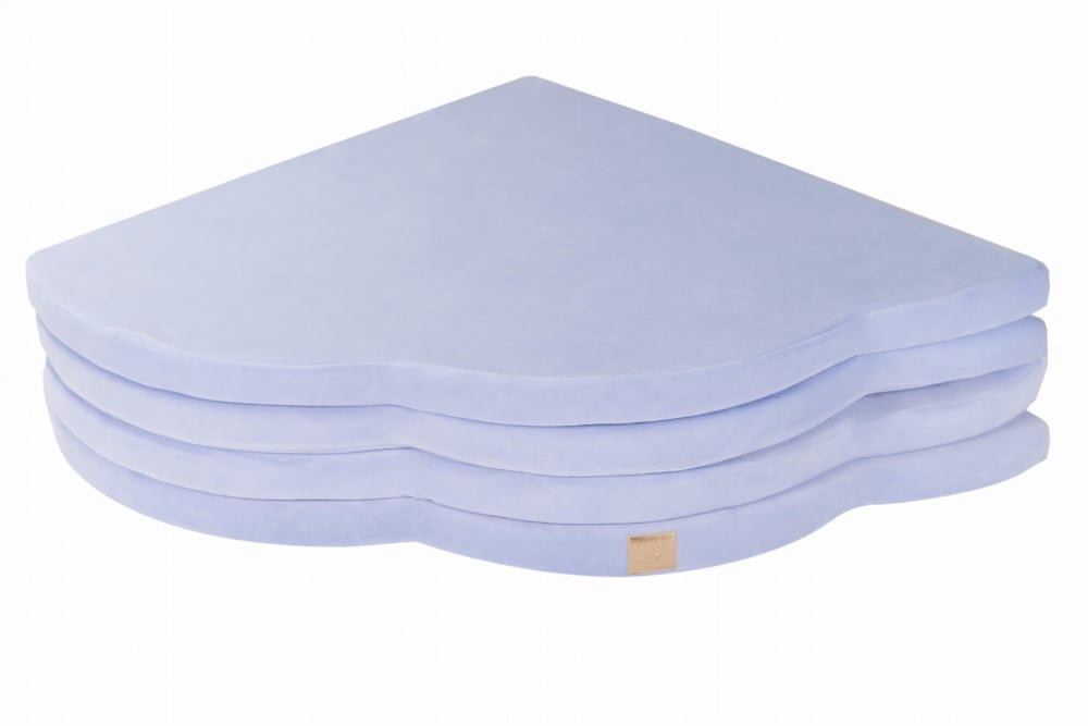 Tappeto da Gioco per Bambini, Nuvola 160x160cm, Velluto, Azzurro