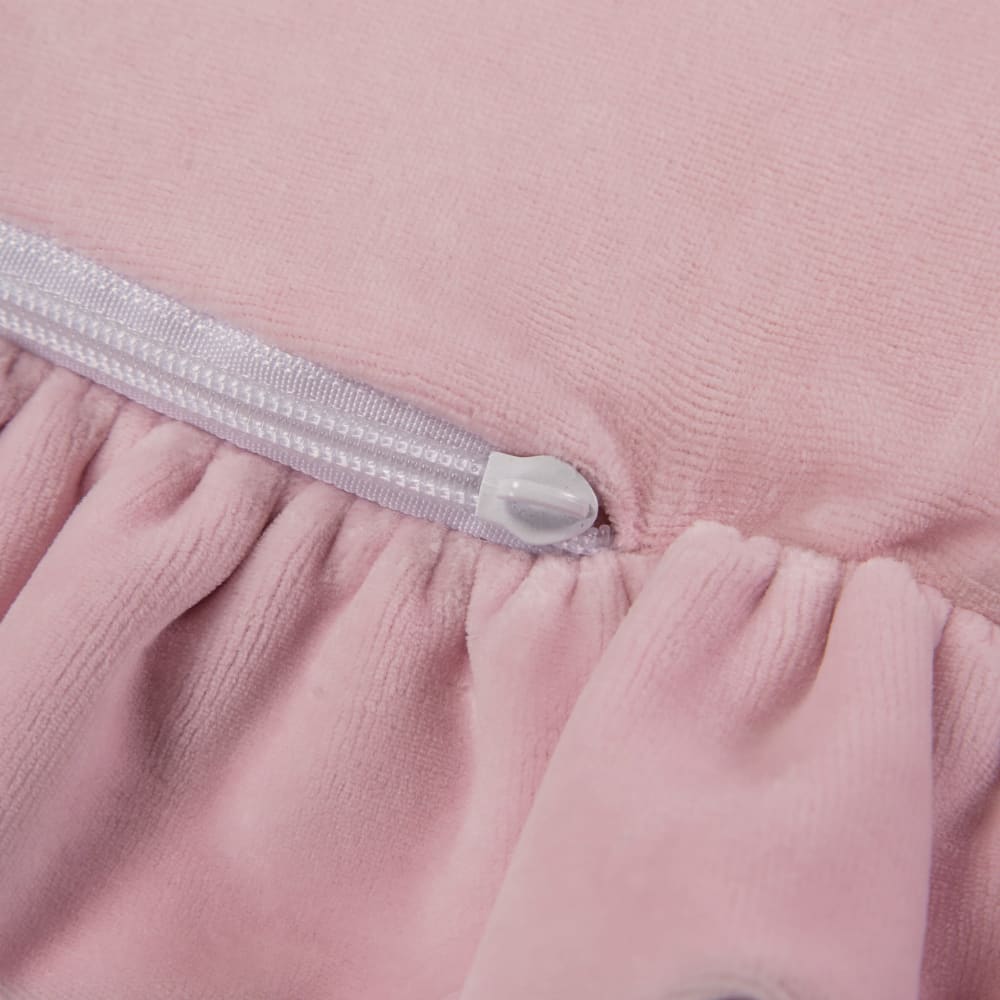 Alfombra de juego para niños, redonda 100cm, terciopelo, rosa - Maisons du Monde