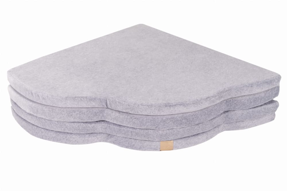 Tapis De Jeu Pour Enfants, Nuage 160x160cm, Velvet, Gris (MeowBaby) - Image 2