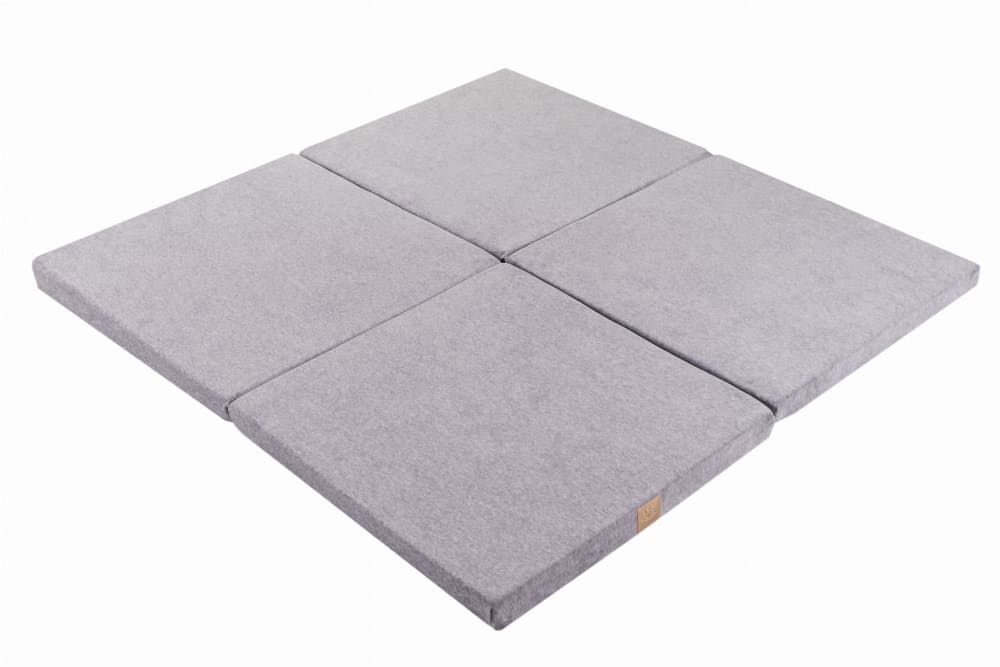 Tappeto da gioco quadrato grigio 120x120cm - Grigio - PVC - Cloruro di polivinile