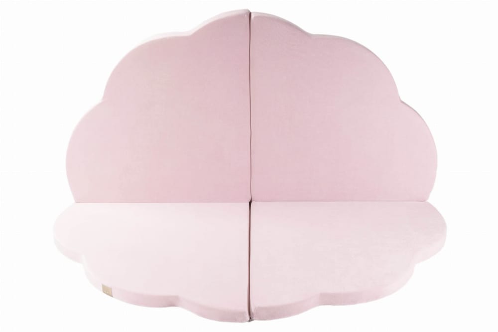 Tappeto da Gioco per Bambini, Nuvola 160x160cm, Velluto, Rosa - Maisons du Monde