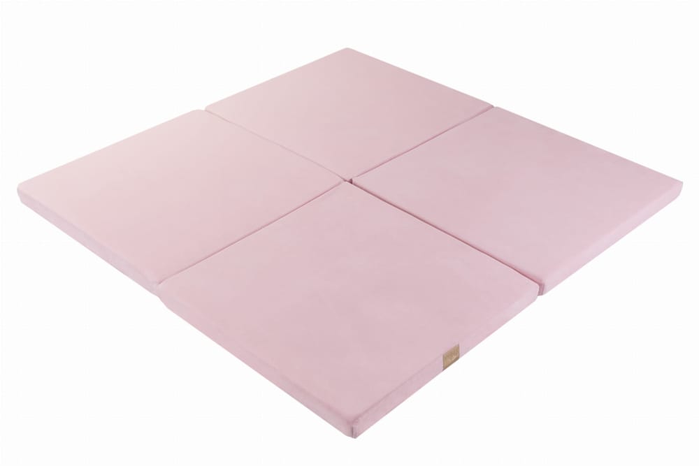 Tappeto da Gioco per Bambini, Quadrato 120x120cm, Velluto, Rosa - Maisons du Monde