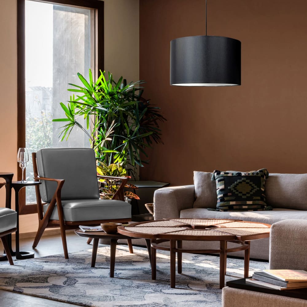 Abat-jour pour lampe tissu noir - Maisons du Monde