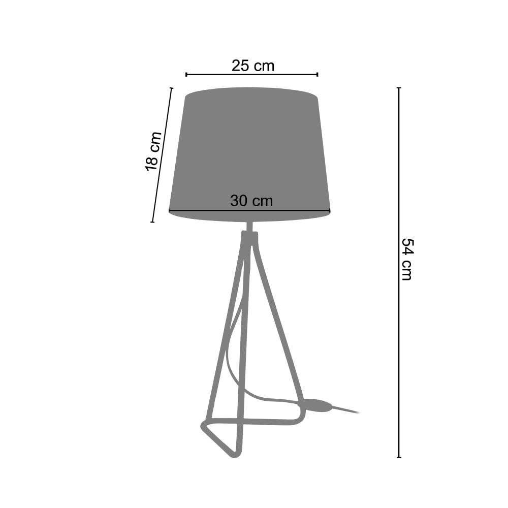 Lampe à poser métal noir abat-jour noir — vue 4