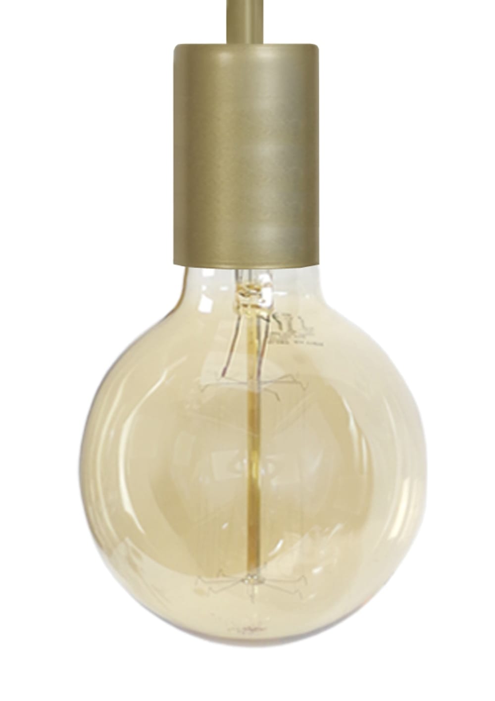 Lampe à poser métal or abat-jour ampoule — vue 4