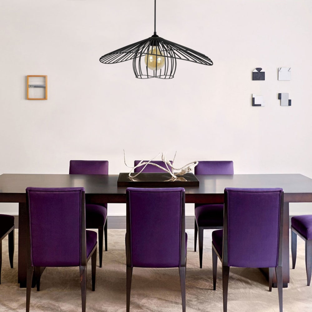 Lámpara de suspensión irregular metal pantalla negro - Maisons du Monde