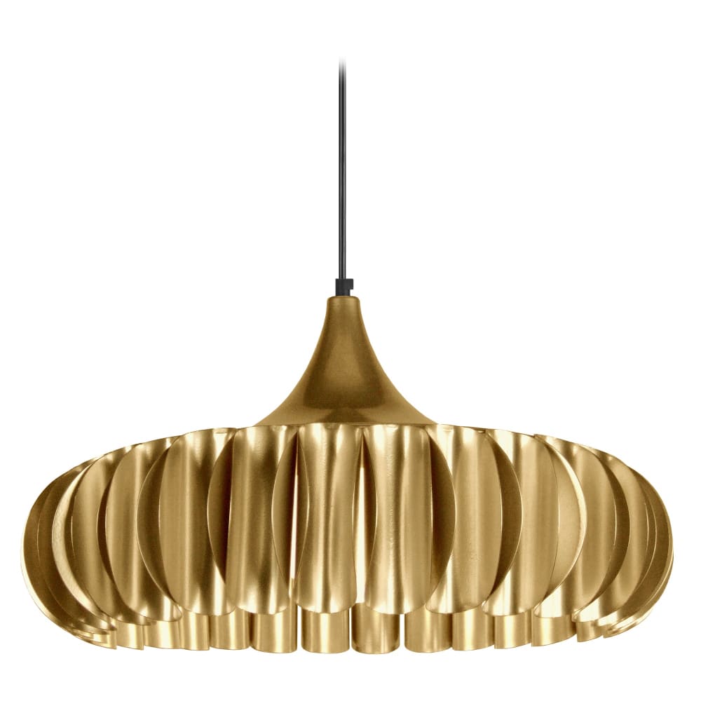 Suspension métal abat-jour or